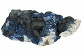 Dark Blue Fluorite on Quartz - China #131428-2